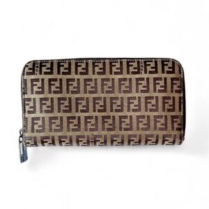 Fendi FF Monogram Zip Around Wallet